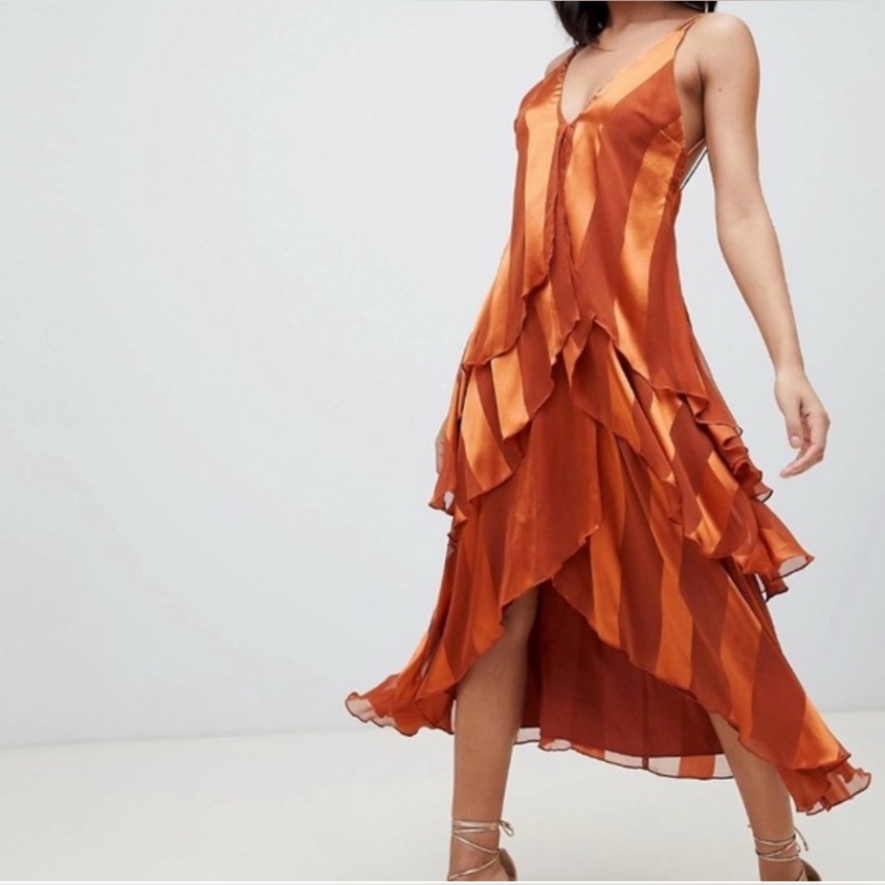 NWT, ASOS Design Tiered Trapeze Dress